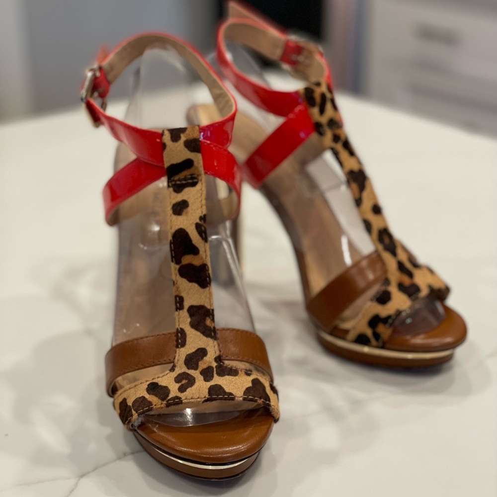 Antonio Melani animal print heels, size 9.5 M